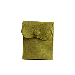 Желто-Зеленый Бархатные чехлы, сумка для хранения ювелирных изделий, для браслетов, Кольца, , прямоугольные, желто-зеленый, 10x8 см