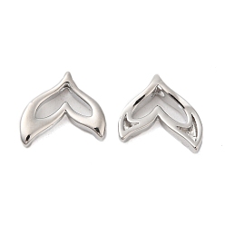 Платинированный Латунь прелести, без кадмия, без никеля и без свинца, очарование рыбий хвост, Реальная платина, 10x11x2 мм, отверстие : 1x1.7 мм