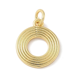 Letter O Латунные подвески, с целью перехода в кольце, письмо амулеты, стойки покрытие, долговечный, без кадмия и без свинца, реальный 18 k позолоченный, Письмо O, 15.5x13x1.5 мм, отверстие : 3.5 мм