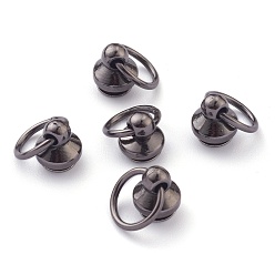 Gunmetal Alloy Ball Studs Rivets, for Phone Case DIY, DIY Leather Craft, Handbag, Purse Accessories, with Philip's Head Screw and Jump Rings, Gunmetal, 20mm, Hole: 10mm, Ring: 13x1.5mm, Screw: 3x5x8mm