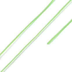 Зеленый газон Нейлоновый шнур с китайским узлом, нейлоновый шнур для изготовления украшений, зеленый газон, 0.4 мм, около 28~30 м / рулон