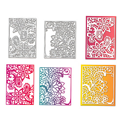 Rectangle Углеродистая сталь разрезает трафареты, для diy scrapbooking, Фотоальбом, декоративная бумага для тиснения, цвет нержавеющей стали, прямоугольные, 88~100x118~126x0.8 мм, 2 шт / комплект