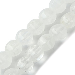 Хрусталь Природных кристаллов кварца бисер нитей, граненые, горный хрусталь круглый, 10 мм, отверстие : 1.3 мм, около 40 шт / нитка, 16.14~16.22'' (41~41.2 см)