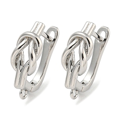 Платина Металлическая пластина из латуни, серьги-кольца, без кадмия и без свинца, долговечный, платина, 17.5x6.5 мм, отверстие : 1.2 мм, штифты : 11x1 мм