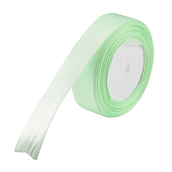Spring Green Single Face Satin Ribbon, Polyester Ribbon, Spring Green, 1 inch(25mm) wide, 25yards/roll(22.86m/roll), 5rolls/group, 125yards/group(114.3m/group)