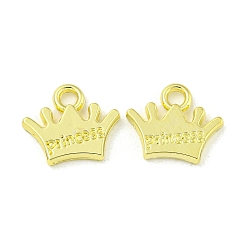Золотой Стойки подвески обшивки сплава, корона прелести, золотые, 11x13x2 мм, отверстие : 2 мм