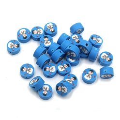 Снеговик Новогодние бусы из полимерной глины ручной работы, снеговик, 10 мм, около 1000 шт / упаковка