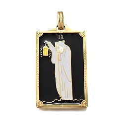 Ghost Таро 304 эмалевые подвески из нержавеющей стали, реальный 18 k позолоченный, ионное покрытие (ip), призрак, 37.5x22x2 мм, отверстие : 6x3.5 мм