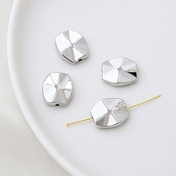 Rectangle Spacer бисер латунные, платина, прямоугольные, 13x15 мм, отверстие : 2 мм