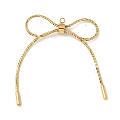 Настоящее золото 18K Вакуумное покрытие pvd 304 подвески из нержавеющей стали, очарование бантом, реальный 18 k позолоченный, 46.5x36x5 мм, отверстие : 1.4 мм