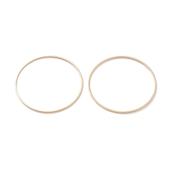 Real 24K Gold Plated Brass Linking Rings, Long-Lasting Plated, Round Ring, Real 24K Gold Plated, 45x1mm, Inner Diameter: 43mm