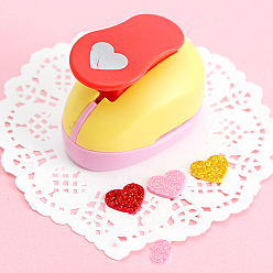 Сердце Дыроколы из пластиковой бумаги, перфоратор для бумаги для рукоделия и скрапбукинга, случайный цвет, сердце