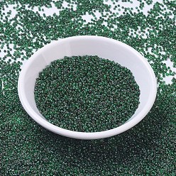 (RR4507) Transparent Green Picasso MIYUKI Round Rocailles Beads, Japanese Seed Beads, 11/0, (RR4507) Transparent Green Picasso, 11/0, 2x1.3mm, Hole: 0.8mm, about 1100pcs/bottle, 10g/bottle