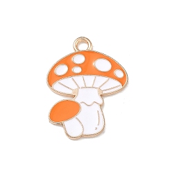 Гриб Подвески из сплава с эмалью ко дню благодарения, гриб, 23x18x1 мм, отверстие : 2 мм
