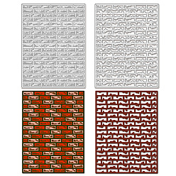 Другие Углеродистая сталь разрезает трафареты, Шаблон для изготовления бумажных карточек с декоративным тиснением для скрапбукинга своими руками, художественный промысел, текстура стены, 136x103x0.8 мм, 2 шт / комплект