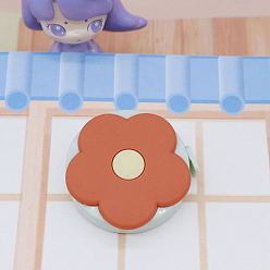 Индийский Красный Цветок ПВХ и полиэтиленовая рулетка, мягкая выдвижная швейная рулетка, для тела, шитье, портной, ткань, Индийская красная, 50x50x21 мм