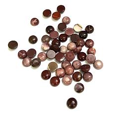 Mookaite Natural Mookaite Cabochons, Flat Round, Dyed, 8x3~4mm