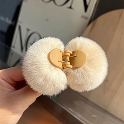 (404) Непрозрачное AB Кислое яблоко Пластиковые и бархатные заколки-коготки, цветочный белый, 95 мм