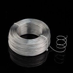 Silver Round Aluminum Wire, Flexible Craft Wire, for Beading Jewelry Doll Craft Making, Silver, 18 Gauge, 1.0mm, 200m/500g(656.1 Feet/500g)