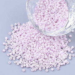 Лавандовый румянец Цилиндр для выпечки краски бисер, единый размер, лавандовый румянец, 1.5~2x1~2 мм, отверстие : 0.8 мм, около 4000 шт / упаковка, о 50 г / мешок