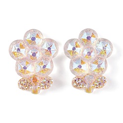 пшеница Прозрачные кабошоны для декодирования цветов из эпоксидной смолы, с блеском порошок, цвет пшеницы, 25x19.5x6.5 мм