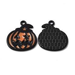 Разноцветный Подвески из эмали и сплава, для Хэллоуина, тыква, красочный, 23x20x1.3 мм, отверстие : 1.8 мм