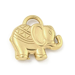 Настоящее золото 18K Ионное покрытие (ip) 304 подвески из нержавеющей стали, очарование слона, реальный 18 k позолоченный, 18.5x21x4 мм, отверстие : 2.5 мм