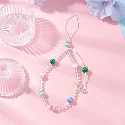 Pink Ремешки для мобильных телефонов «кошачий глаз», с нейлоновой нитью, розовые, 207 мм