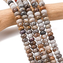Гобийский агат Натуральные нити бусин агата, рондель, 6x4 мм, отверстие : 0.6 мм, около 95 шт / нитка, 14.96 дюйм (38 см)