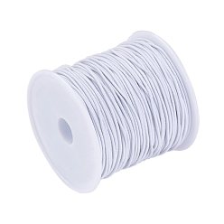 White Elastic Cord, White, 1mm, about 22.96 yards(21m)/roll