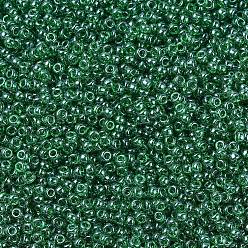 (RR173) Transparent Green Luster Миюки круглые бусины рокайль, японский бисер, 11/0, (rr 173) прозрачный зеленый глянец, 2x1.3 мм, отверстия : 0.8 mm, около 50000 шт / фунт