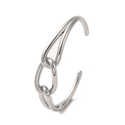 Нержавеющая Сталь Цвет Не тускнеет 304 браслеты-манжеты из нержавеющей стали с проволочной обмоткой, узел, цвет нержавеющей стали, широк: 3.5~16 мм, внутренний диаметр: 2-3/8 дюйм (6.15 см)