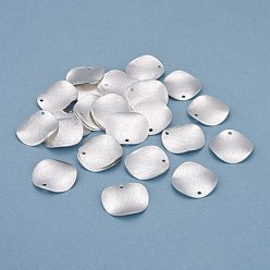 Посеребрённый Латунь прелести, плоско-круглые, 925 серебро покрытием, 18x1 мм, отверстие : 1.4 мм