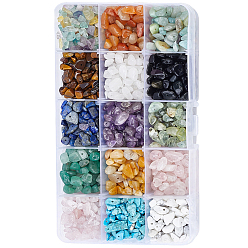Смешанные камни 15 стилизованные бусины из натуральных и синтетических смешанных драгоценных камней, смешанные окрашенные и неокрашенные, 5~8x5~8 мм, отверстие : 0.3~1 мм