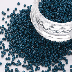 Null Glaszylinderperlen, Perlen, Backen Farbe, Rundloch, null, 1.5~2x1~2 mm, Bohrung: 0.8 mm, ca. 45000 Stk. / Beutel, ungefähr 1Pfund/Beutel