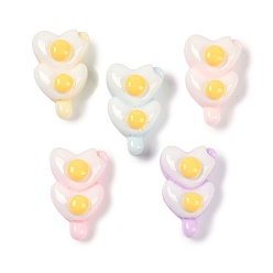 Сердце Макарон цвет яйца тема непрозрачная смола декоден кабошоны, имитация еды, разноцветные, сердце, 15x10x7 мм