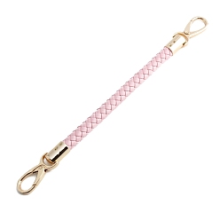 Pink Imitation Leather Braided Bag Handles, Bag Straps, Pink, 30cm