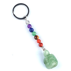 Зеленый Авантюрин Зеленый авантюрин брелок, с кварцевым резонатором, аметист, ляпис, авантюрин, красный агат, красная яшма, черепаха, 11 см