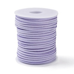 Lilac 45M Faux Suede Cord, Faux Suede Lace, Lilac, 2~2.5x1.5~2mm, about 50 Yards(45m)/Roll