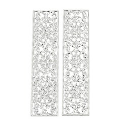 Платина Железные подвески, полый, прямоугольные, платина, 86x20.5x0.6 мм, отверстие : 1.5 мм