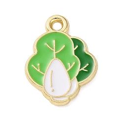 Vegetables Pendentifs en émail , or, charmes de chou chinois, 16x11.5x1mm, Trou: 1.5mm