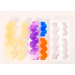 Twist DIY Candle Silicone Molds, for Candle Making, Twist, 15x6.7x2.1cm, Inner Diameter: 5.4~14x2.3~3.3cm