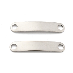 Нержавеющая Сталь Цвет 201 звенья / соединители из нержавеющей стали, изогнутые овальные, штамповка пустой метки, цвет нержавеющей стали, 30x6x1 мм, отверстие : 3 мм