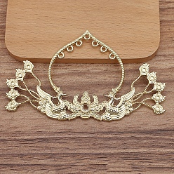 Light Gold Поиск волос из сплава феникса, ювелирные аксессуары своими руками, параметры круглых бусин, золотой свет, 100x59 мм, подходит для бусин 2 мм и 5 мм.