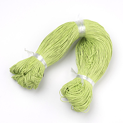 Зелено-Желтый Вощеный хлопок шнур, зеленый желтый, 1.5 мм, о 360 ярд / пучок (330 м / пучок)
