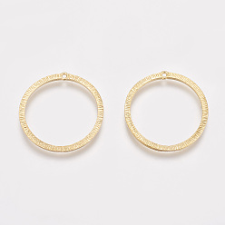 Без Покрытия Латунные подвески, без кадмия и без свинца и без никеля, кольцо, сырой (без покрытия), 26x25x1 мм, отверстие : 1 мм