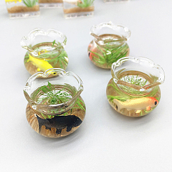Colorful Miniature Fish Tank Dollhouse Accessories, Plastic Aquarium Dollhouse for Garden Scene Decor, Colorful, 25x22mm