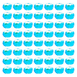 Темно-Голубой 200 шт. Гальванические стеклянные бусины, рондель, граненые, AB цвет, глубокое синее небо, 7.5~8x5.5~6 мм, отверстие : 1.5 мм