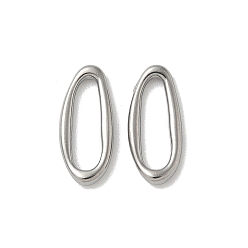 Нержавеющая Сталь Цвет 304 из нержавеющей стали овальные соединительные кольца, не тускнеет, цвет нержавеющей стали, 14x6x1.5 мм, внутренний диаметр: 10.5x3 мм