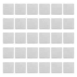 Platinum Blank Aluminum Name Plate, Business Card Blanks, Square, Platinum, 16x16x1.5mm, 30pcs/box